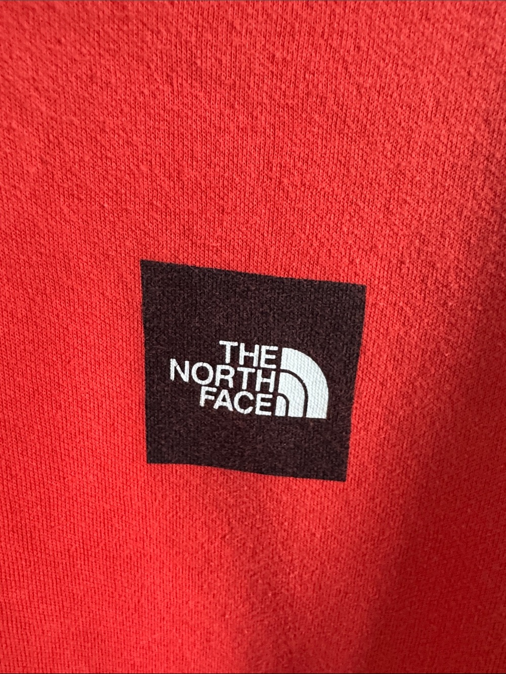The North Face Red Fleece Pullover Hoodie - Men's Drawstring Hood - Picture 4 of 5